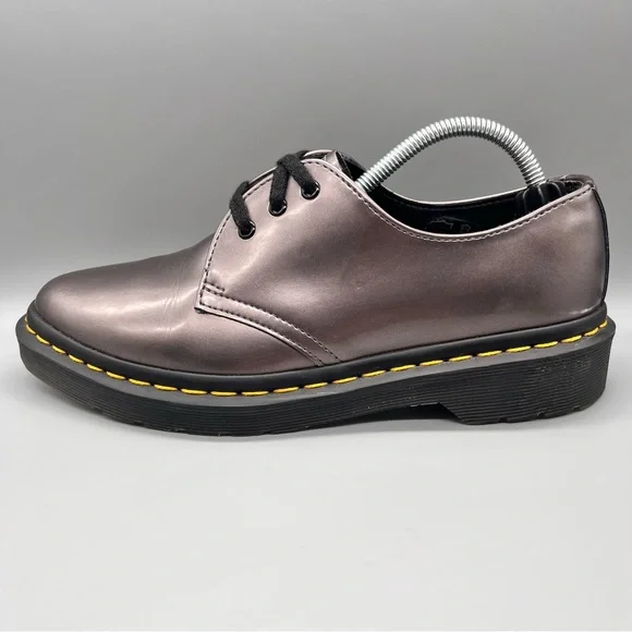 Dr. Martens Shoes Dr Martens Dupree Oxford Womens Size 7 Pewter Patent Leather Pointed Toe Shoes Poshmark